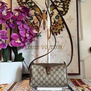 Gucci Beige and Brown Crossbody Bag